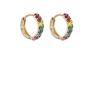 Carbon & Hyde Women's Rainbow Boom Huggie Hoop Earrings - Gold