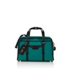 T. Anthony Men's Leather-trimmed Canvas Tote Bag - Green