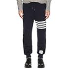 Thom Browne Men's Block-striped Cotton Jogger Pants - Navy