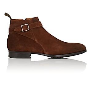 Doucal's Men's Suede Side-zip Ankle Boots - Brown