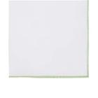 Simonnot Godard Men's Contrast-edge Cotton-linen Pocket Square-white