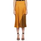 Fendi Women's Pleated Silk Midi-skirt-yellow