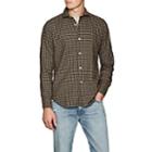 Eleventy Men's Checked Cotton Twill Shirt - Black Pat.