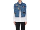 Valentino Women's Butterfly-embroidered Denim Cape