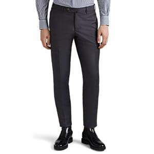 Pt01 Men's Worsted Wool Super-slim Trousers - Charcoal