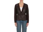 Giorgio Armani Women's Tie-waist Cashmere-back Leather Jacket