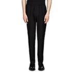 Givenchy Men's Logo-embroidered Wool Flat-front Trousers - Black