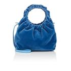 The Row Women's Double-circle Velvet Small Bag-blue