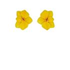 Sabbadini Women's Flower Clip-on Earrings - Yellow