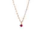 Lodagold Women's Ruby Charm Necklace