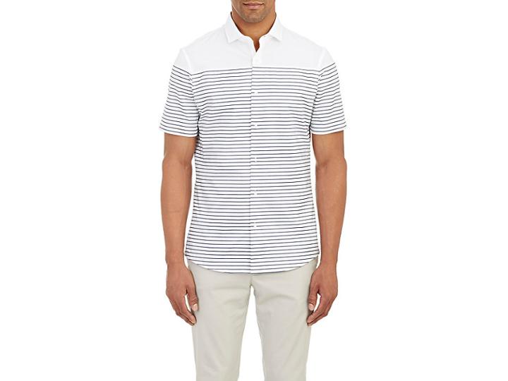 Michael Kors Men's Short-sleeve Poplin Shirt
