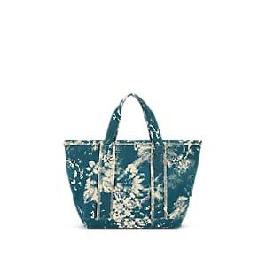 Barneys New York Women's Fringed Cotton Canvas Tote Bag - Blue