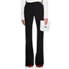 Victoria Beckham Women's Worsted Wool Flared Trousers - Black