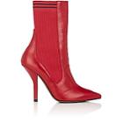 Fendi Women's Rockoko Leather Ankle Boots-red