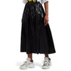 Maison Margiela Women's Pleated Tech-taffeta Skirt - Black