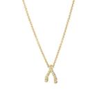 Jennifer Meyer Women's Diamond Mini Wishbone Necklace