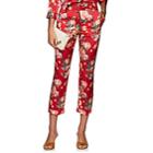 Barneys New York Women's Floral Silk Pajama Pants-red