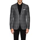 Isaia Men's Cortina Plaid Cashmere Two-button Sportcoat-gray