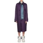 Maison Margiela Women's Reversible Twill & Denim Coat-purple