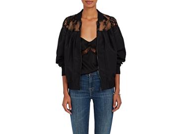 Jean Atelier Women's Colette Lace & Silk Bomber Jacket
