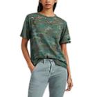 Nsf Women's Anderson Distressed Camouflage Cotton T-shirt - Green