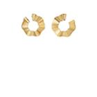 Gaviria Women's Small Ravioli Hoop Earrings - Gold