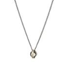 Title Of Work Men's Pearl-in-sphere Pendant Necklace - White