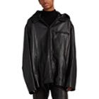 Vetements Men's Anti-social Bouncer Leather Jacket - Black