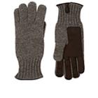 Barneys New York Men's Leather-accented Cashmere Gloves-gray