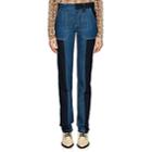 Chlo Women's Patchwork Straight Jeans-blue