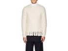 J.w.anderson Men's Fringed Cable-knit Sweater