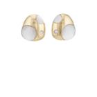 Retrouvai Women's Mushroom Stud Earrings - White