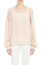 Ryan Roche Cable-knit Sweater-pink