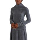 Jil Sander Women's Wool Boucl Mock-turtleneck Sweater - Gray