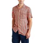 Onia Men's Vacation Shapes-&-stripes Plain-weave Shirt