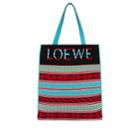 Loewe Men's Leather & Knit Tote Bag