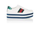 Gucci Men's New Ace Leather Platform Sneakers