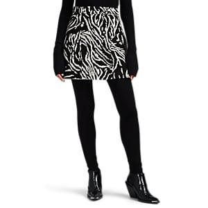Proenza Schouler Women's Zebra Jacquard Cotton-blend Miniskirt - Blk, Wht