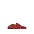 Isabel Marant Women's Fezzy Snakeskin-stamped Leather Penny Loafers - Red