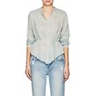 Giada Forte Women's Floral-embroidered Cotton-silk Blouse-lt. Blue