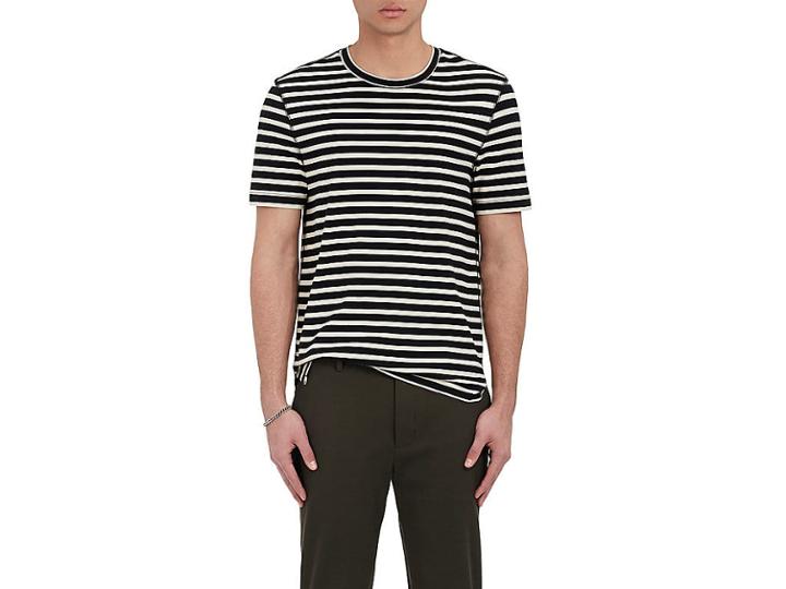 Vince. Men's Striped Cotton Crewneck T-shirt