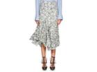 Balenciaga Women's Money-print Asymmetric Midi-skirt