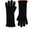 Barneys New York Women's Double-knit Cashmere Gloves-black