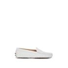 Tod's Women's Crocodile-stamped Leather Penny Drivers - White