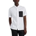 Neil Barrett Men's Pocket-detailed Cotton-blend Shirt - White