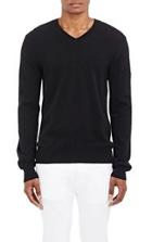 Comme Des Garcons Play Heart Patch V-neck Sweater-black