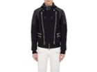 Balmain Men's Leather & French Terry Moto Jacket