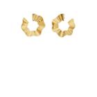 Gaviria Women's Large Ravioli Hoop Earrings-gold