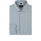 Barneys New York Men's Double-striped Woven Cotton Shirt-blue
