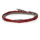 M. Cohen Men's Horizon Wrap Bracelet-red